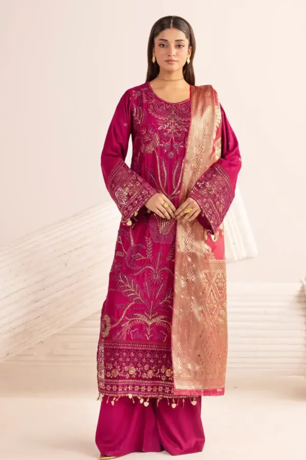 Monarch premium collection 3 piece emb suit - Pink, X - Large