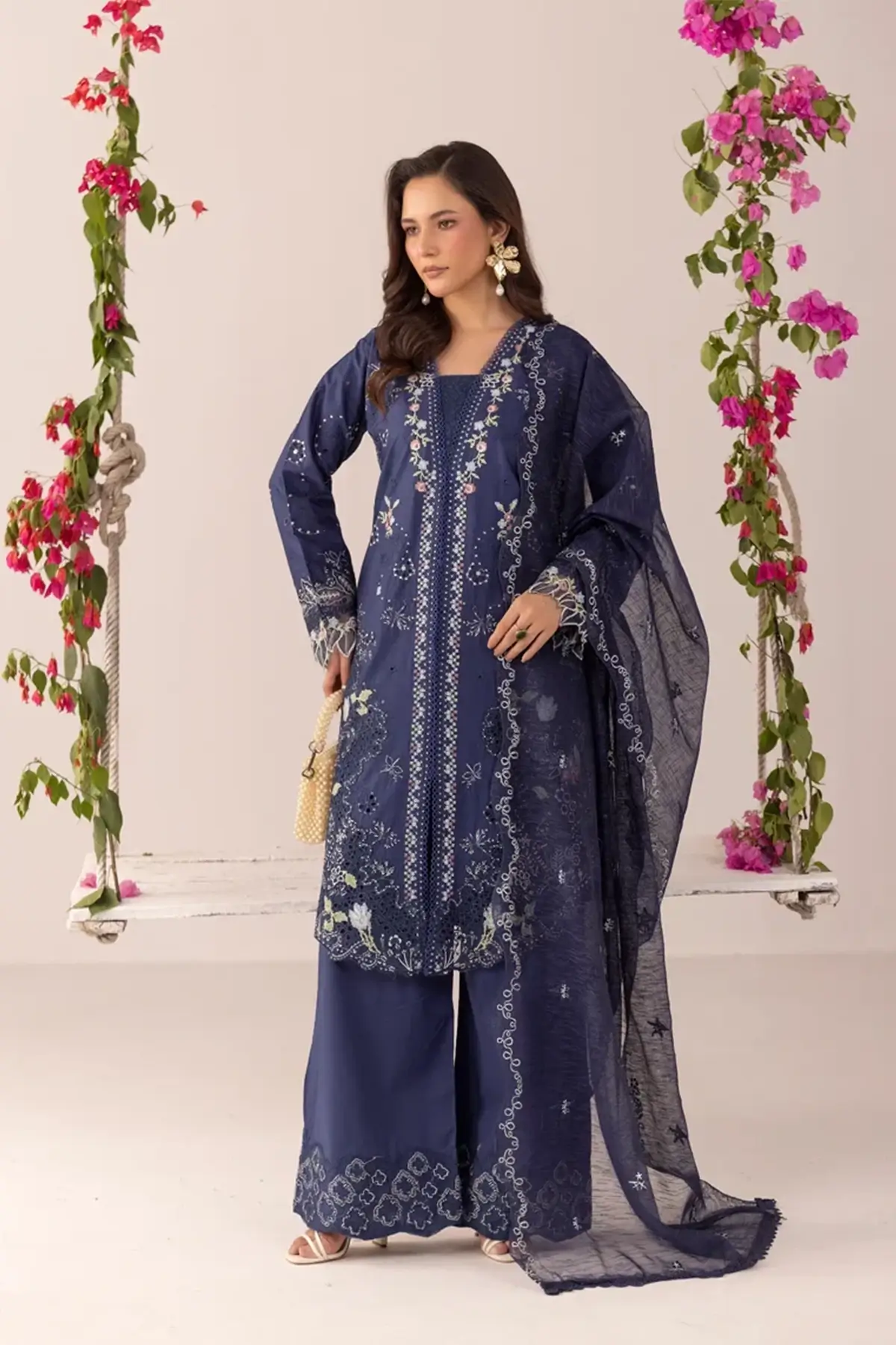 Ruby Shiffonz collection 3 piece embroidered Eid suit