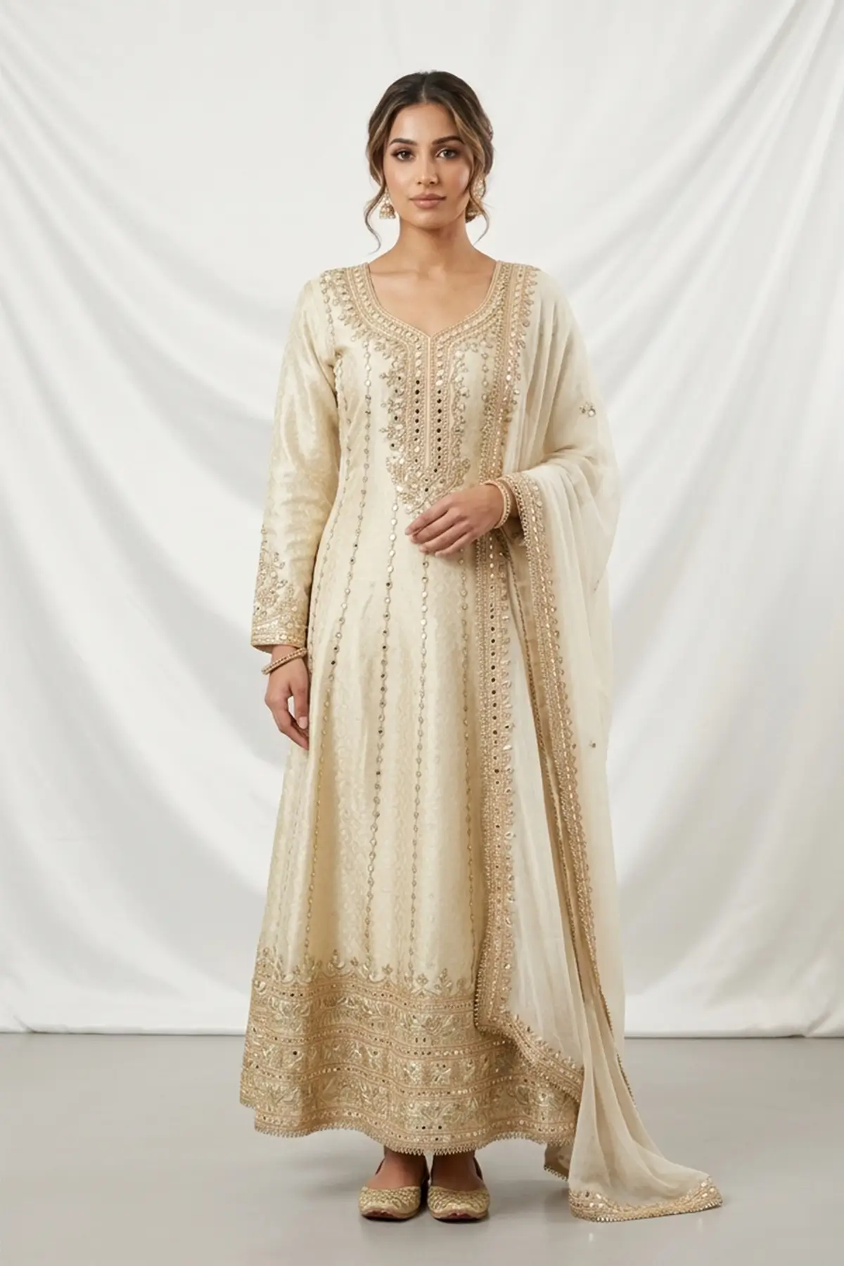 Afreen anarkali 2 piece luxury embroidered suit - Image 2