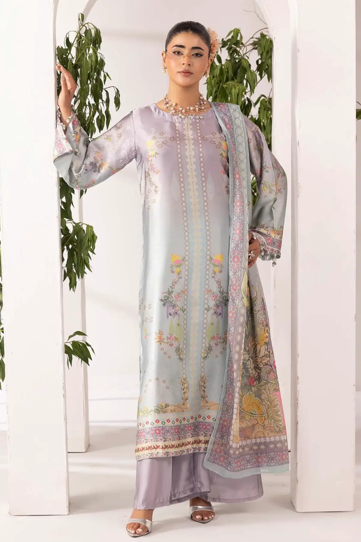 Marium premium lux collection 3 piece printed suit