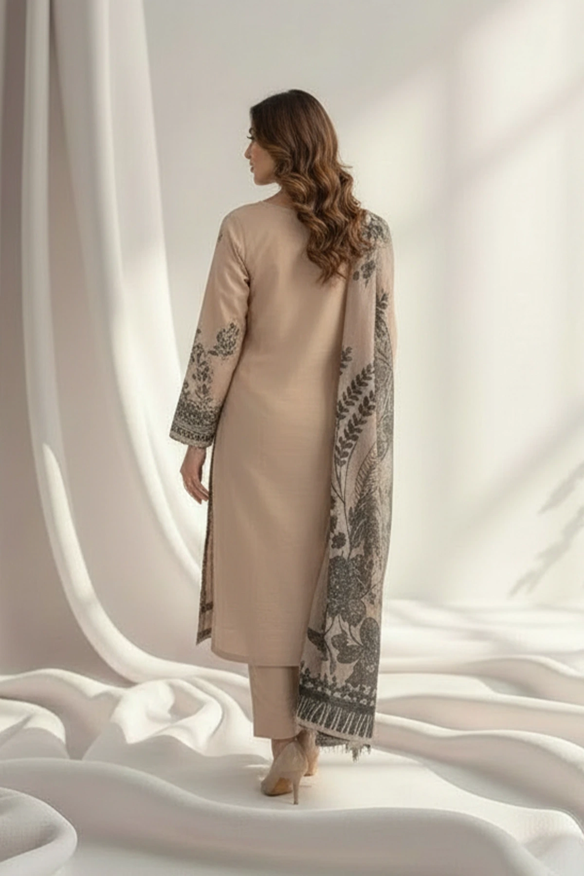 Reeva collection 3 piece kaftan embroidered suit - Image 2
