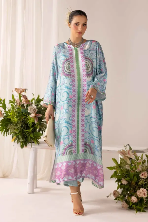 Shiffonz Kaftan coord set collection - Blue, X - Large