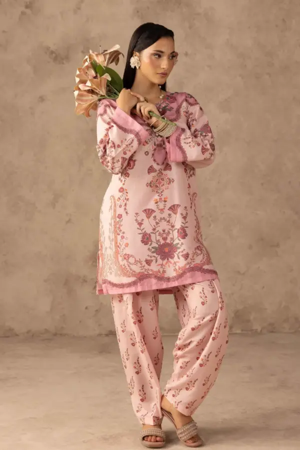 Tauba by Shiffonz 2 piece coord set - Pink, X - Large