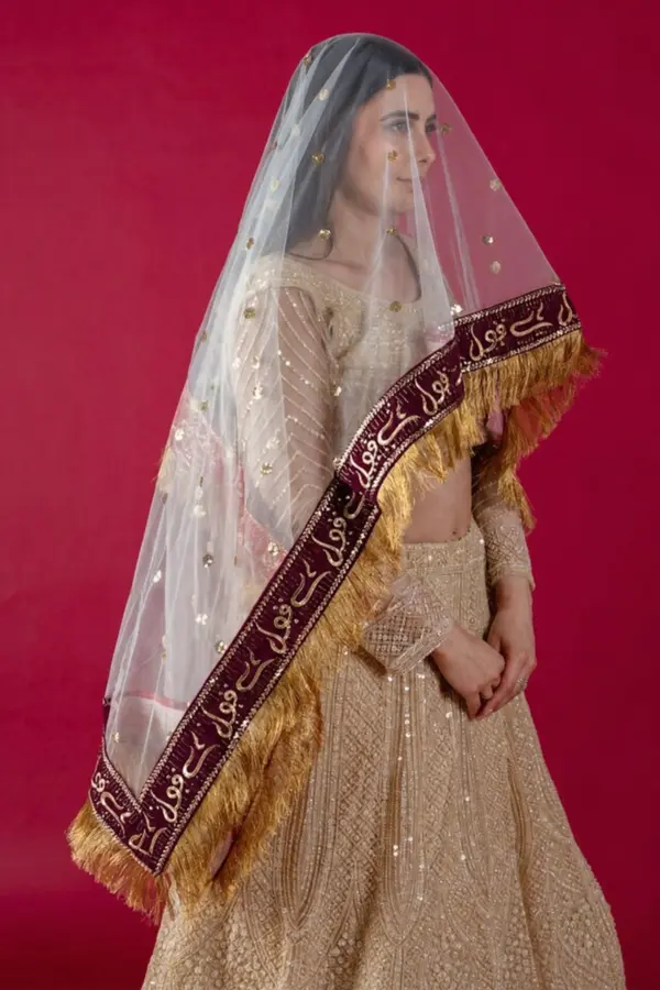 Qubool hai nikkah dupatta - WHTMRN, FREE SIZE